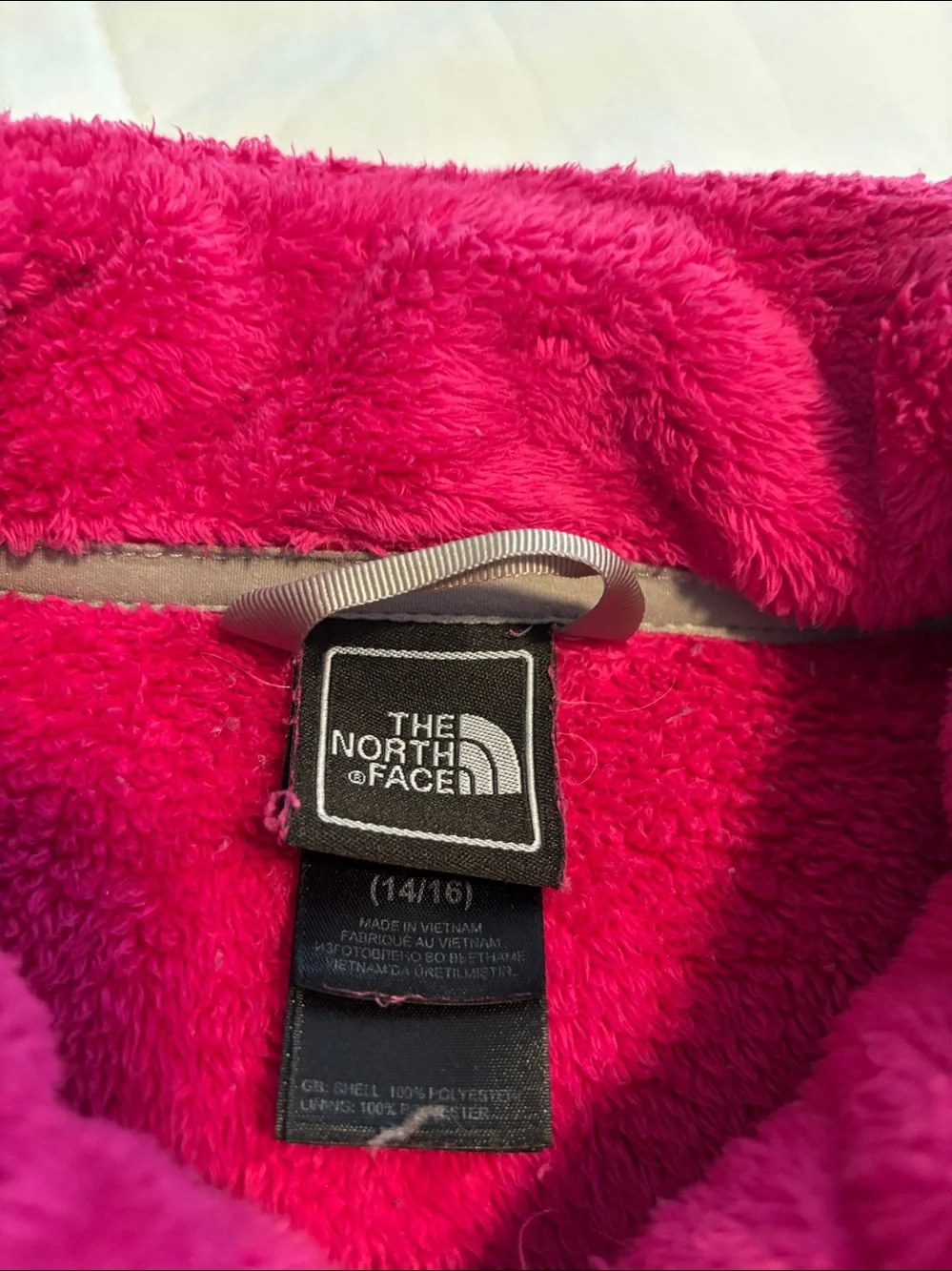 Lot (2) The North Face Girls' Pink Fleece Jacket - Full Zip Size 14/16